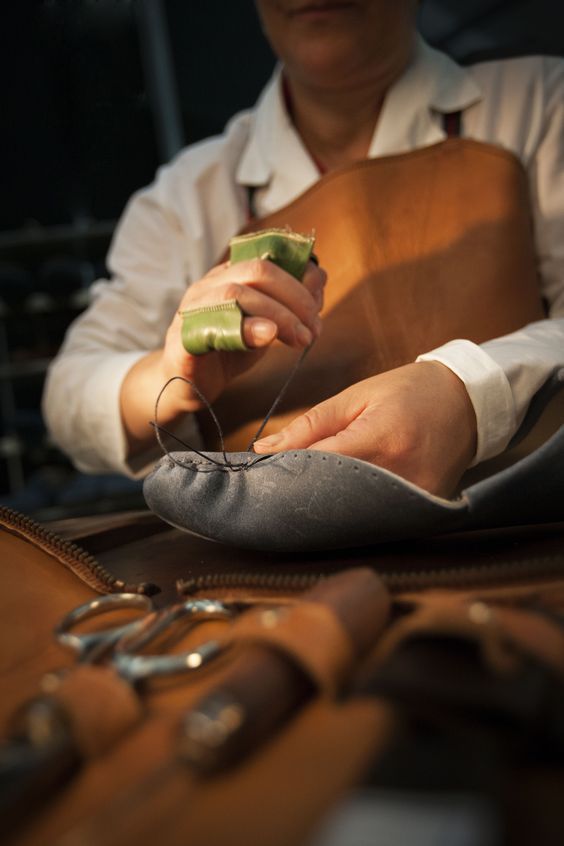 Shoemaker working